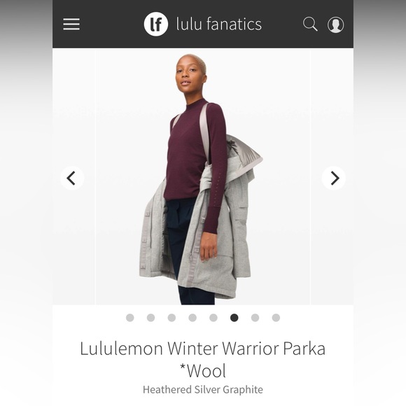 Lululemon winter Parker sz6 wool* - Picture 3 of 10